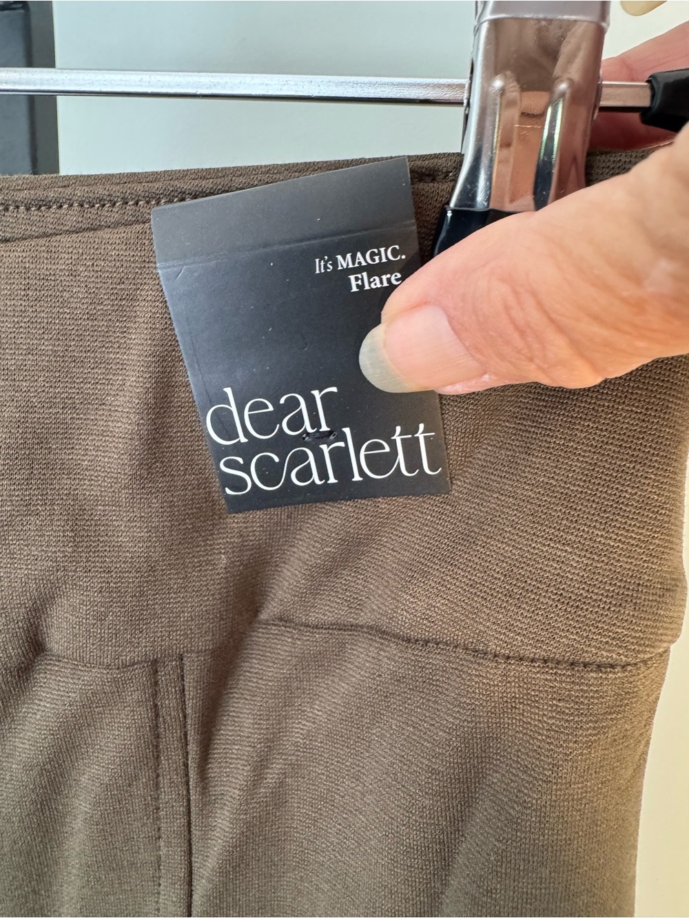 NWT Dear Scarlett Olive Flare Women’s Magic Pants - Picture 4 of 6